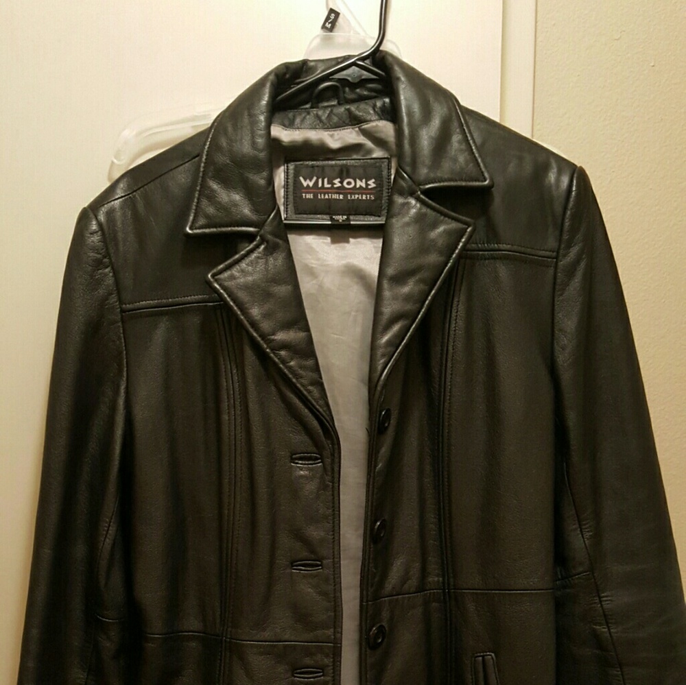 Black leather jacket sz S